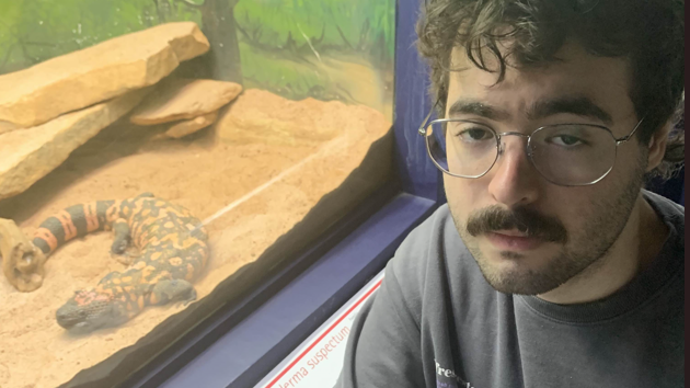 At the zoo learning about Gila monsters